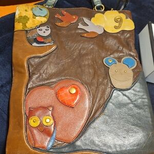 Colorful Animal Patchwork Tote Bag